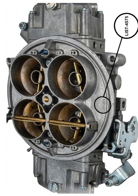 Holley 4150 Identification
