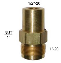 Brass Fuel Fitting - Quadrajet Long - 90-153