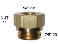 Brass Fuel Fitting - Quadrajet 7/8 & 5/8 - 90-157