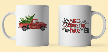 Mike's Carburetor Parts 15oz Christmas Mug
